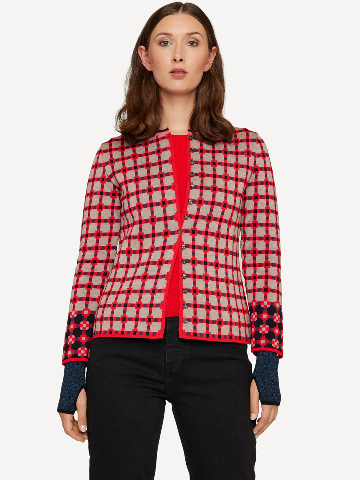 Pattern paper cardigan image #1