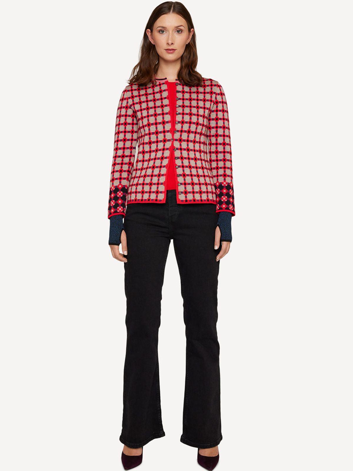 Pattern paper cardigan image #5