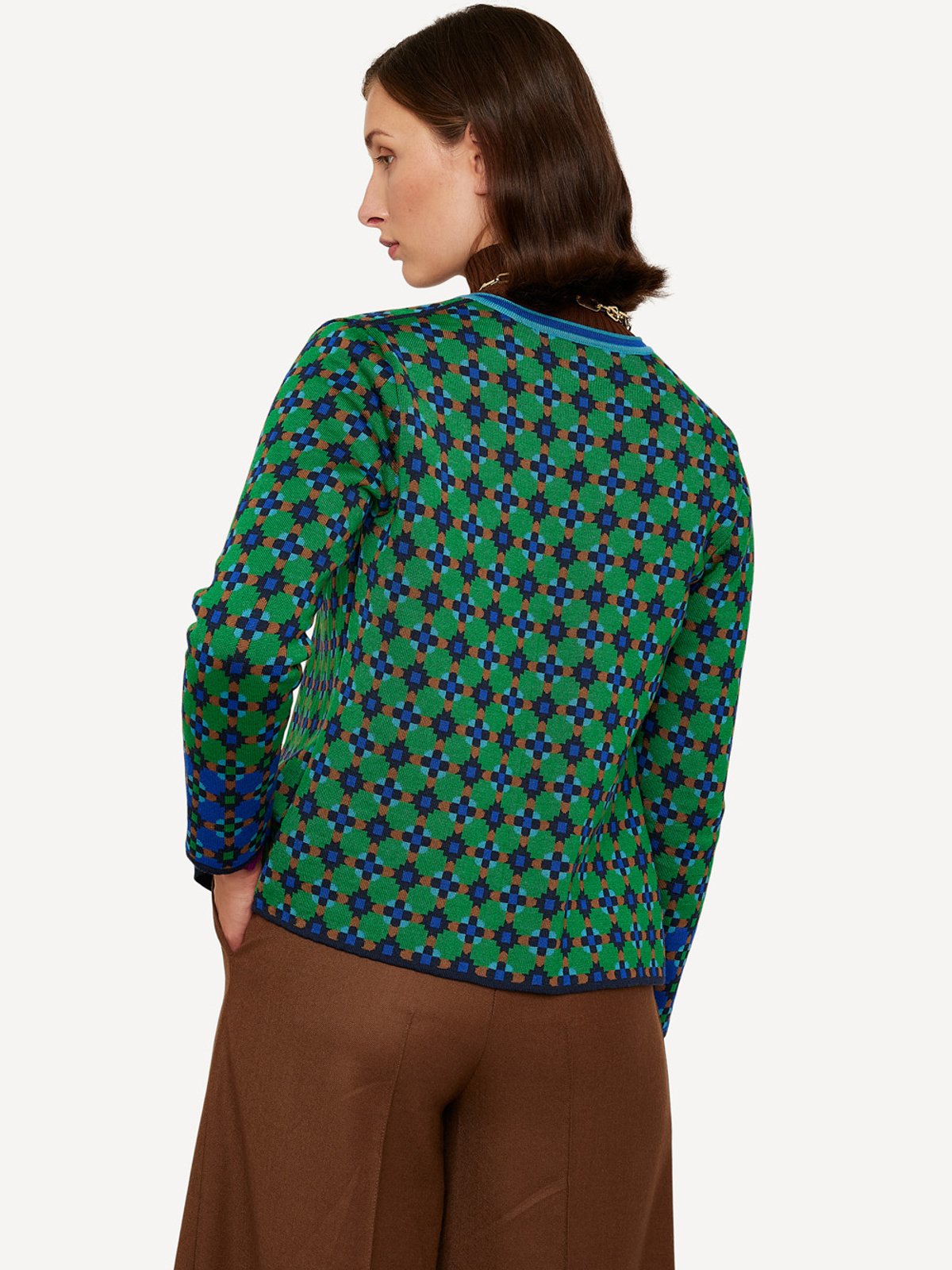 Pattern paper cardigan image #4