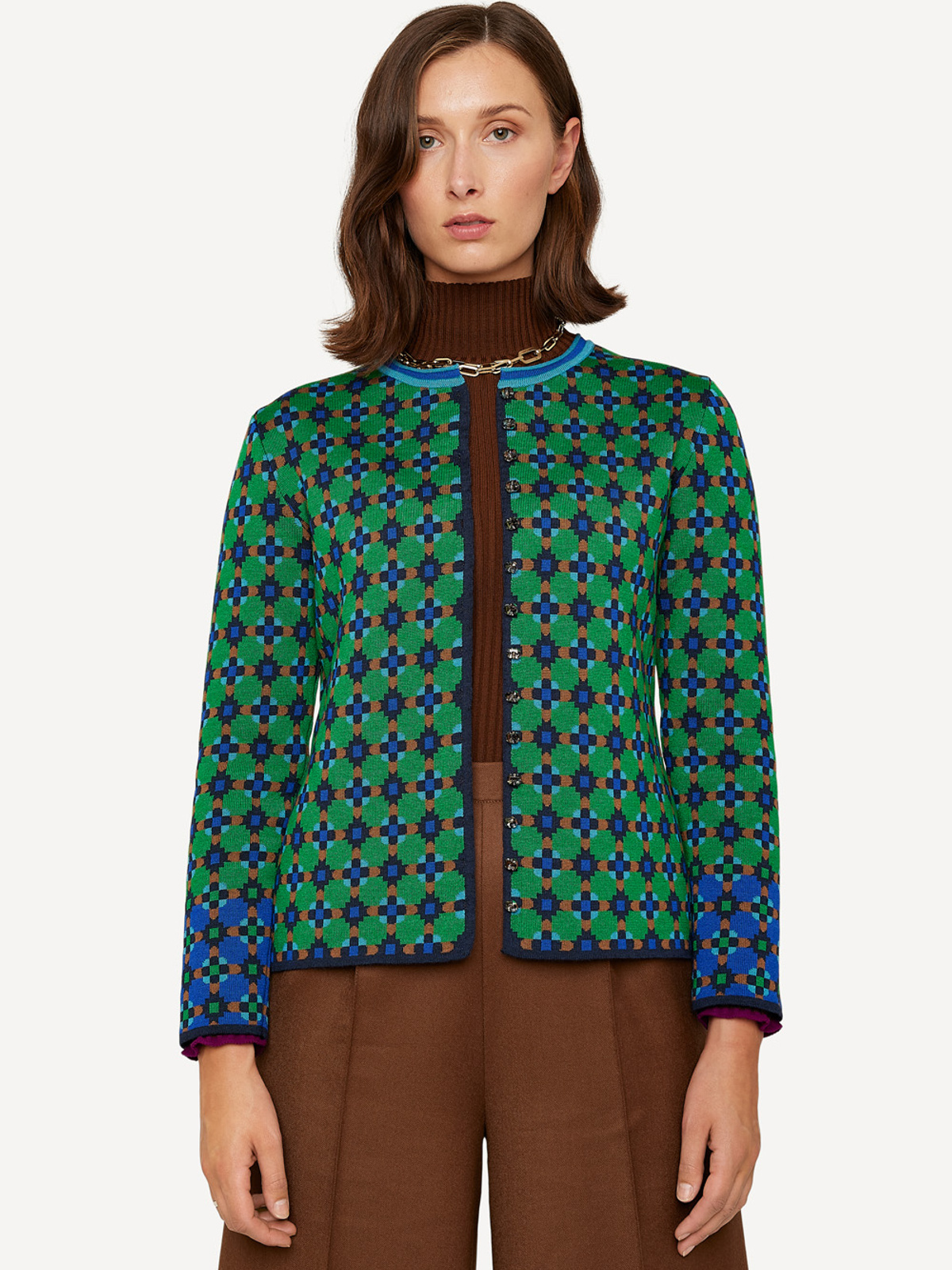 Pattern paper cardigan image #1