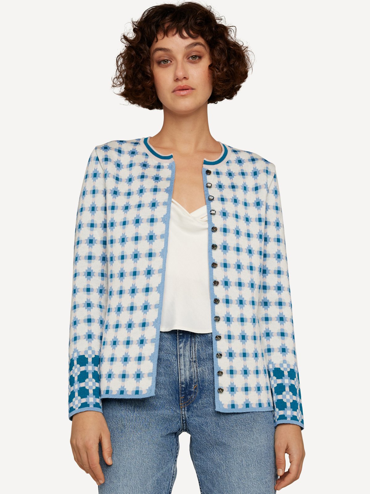 Pattern paper cardigan image #1