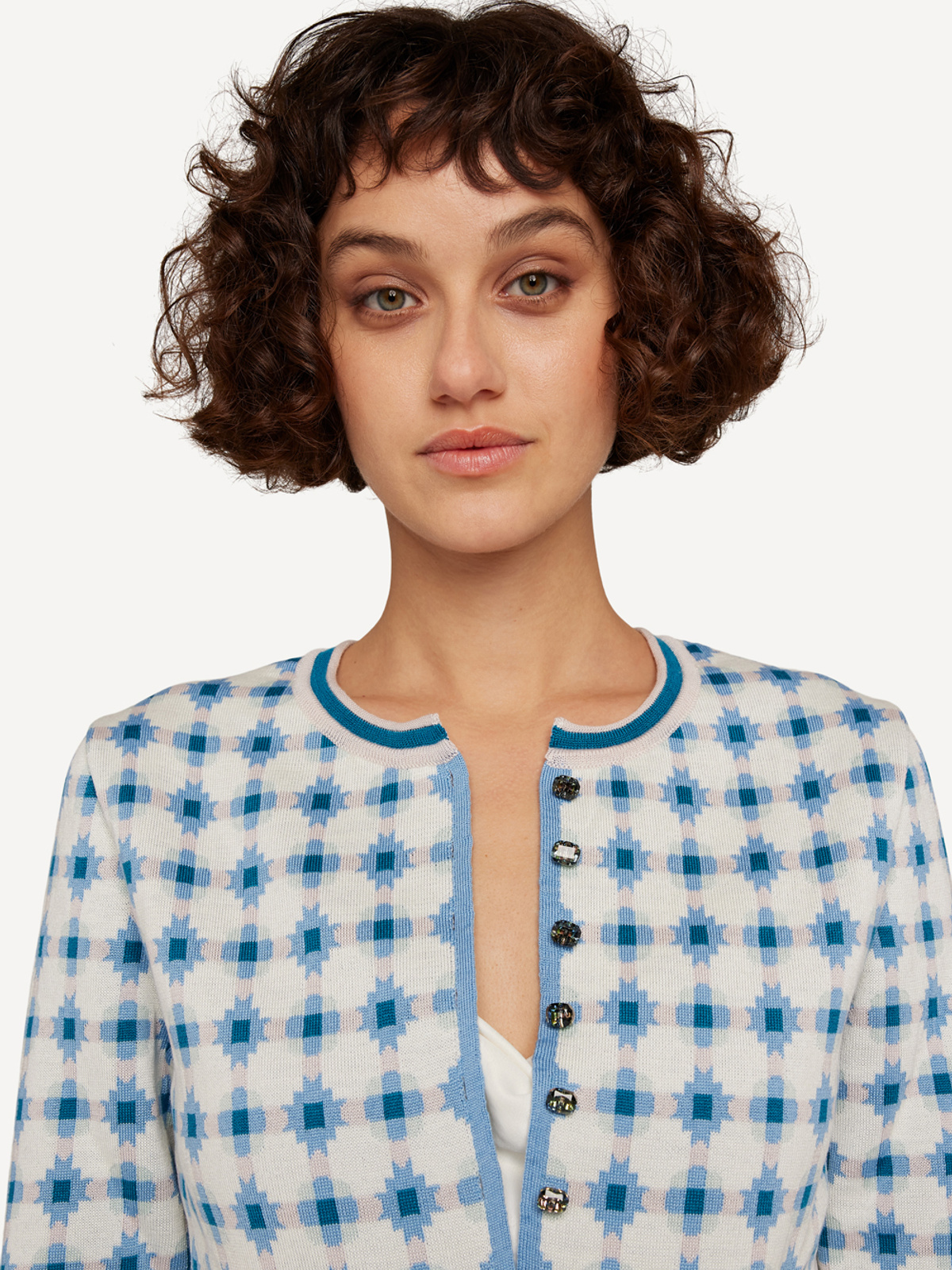 Pattern paper cardigan image #4