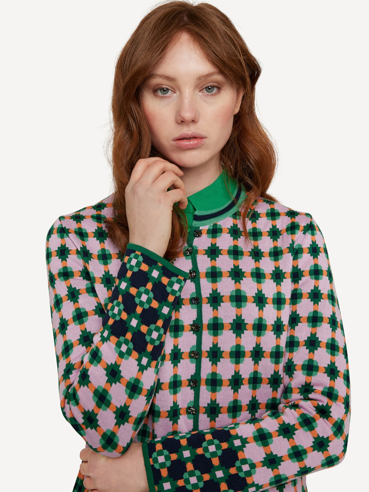 Pattern paper cardigan image #4