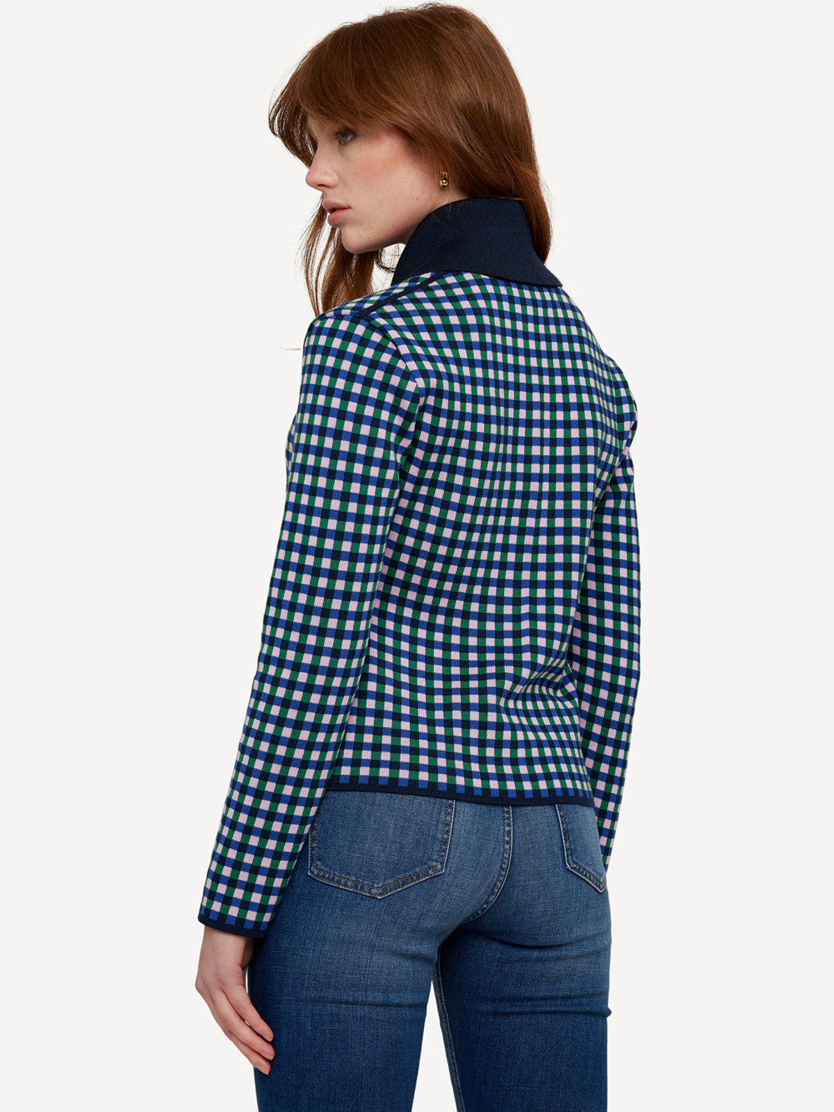 Gingham graph skjortejakke image #2