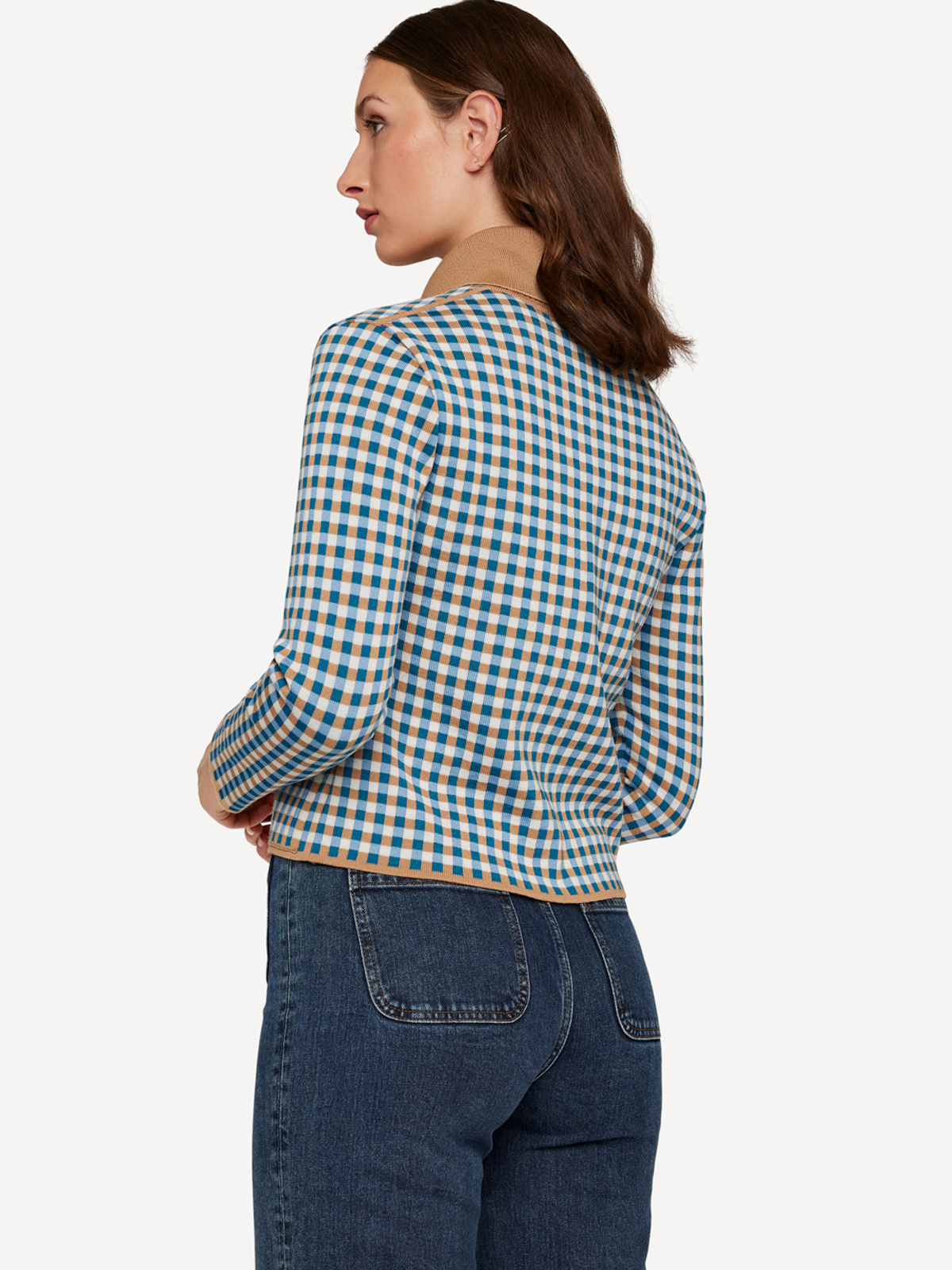 Gingham graph skjortejakke image #2