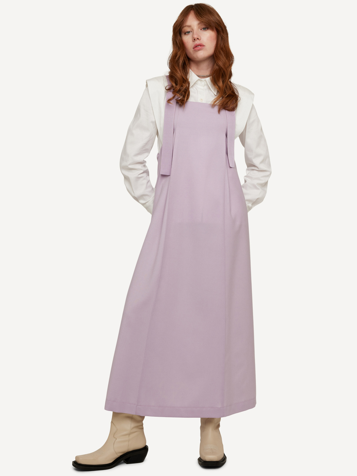 Monochrome motif dress image #1