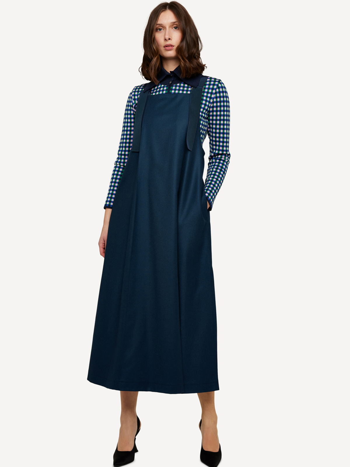 Monochrome motif dress image #1