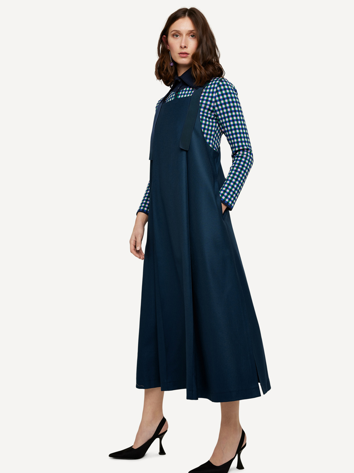 Monochrome motif dress image #2