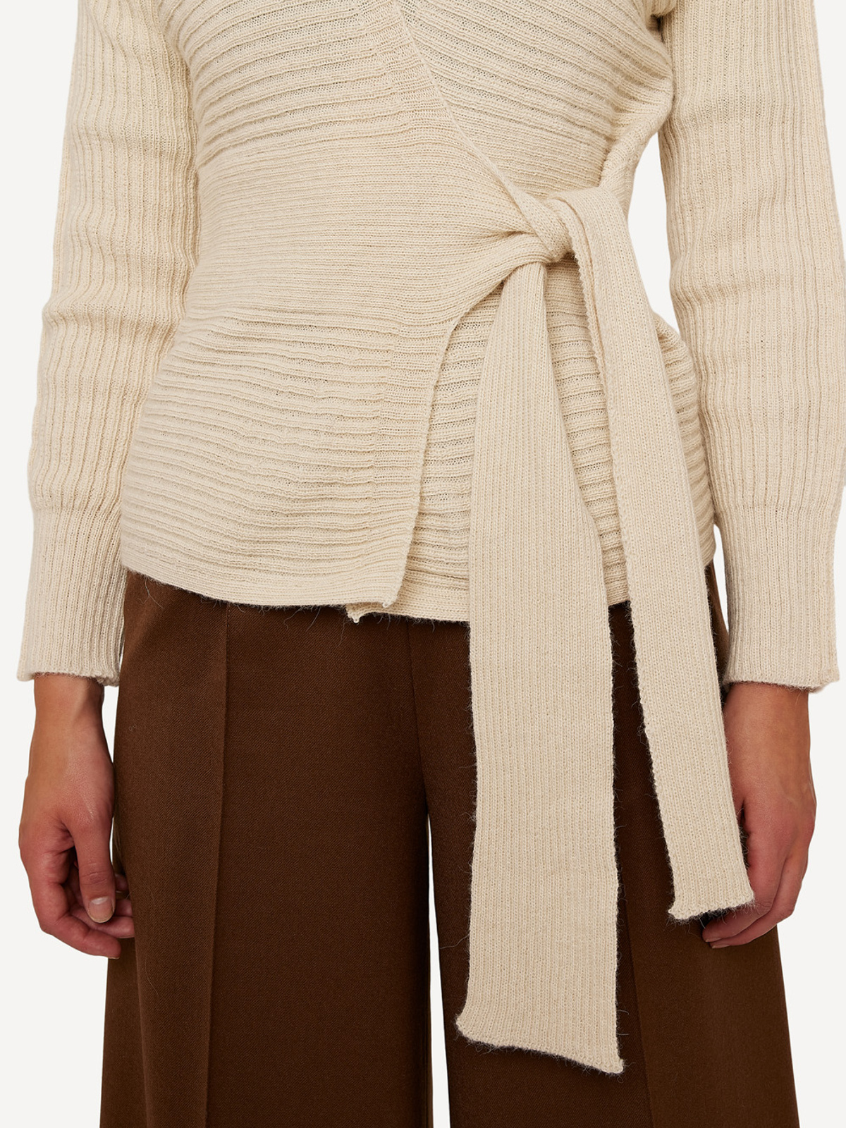 Round ruler wrap cardigan image #5