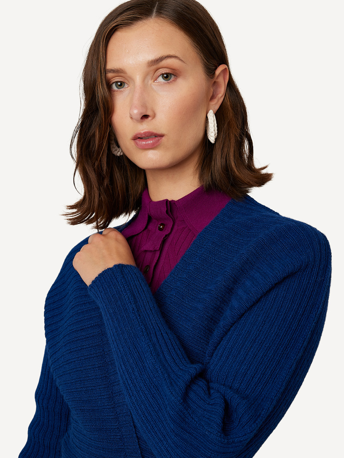 Round ruler wrap cardigan image #3