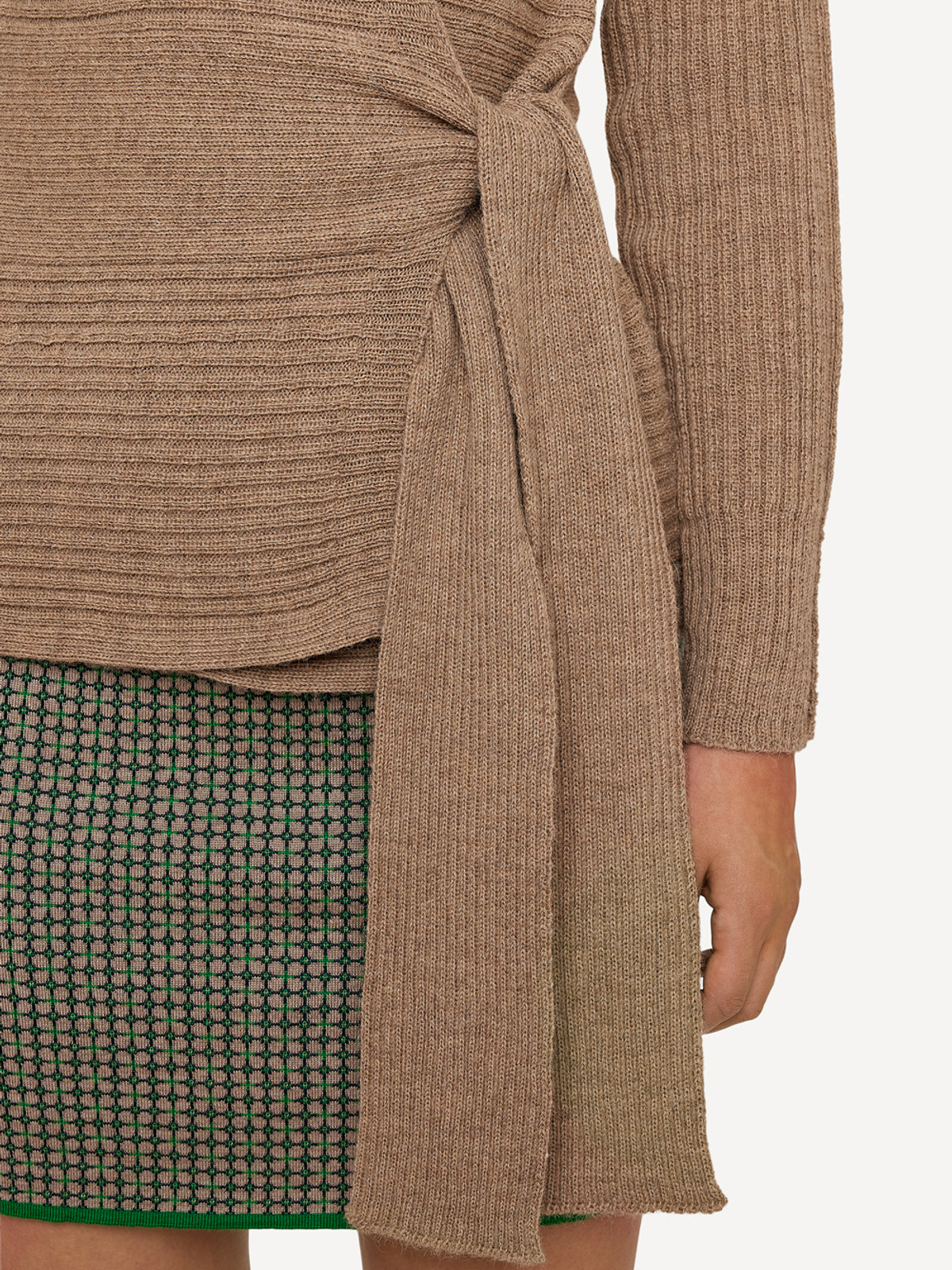 Round ruler wrap cardigan image #5