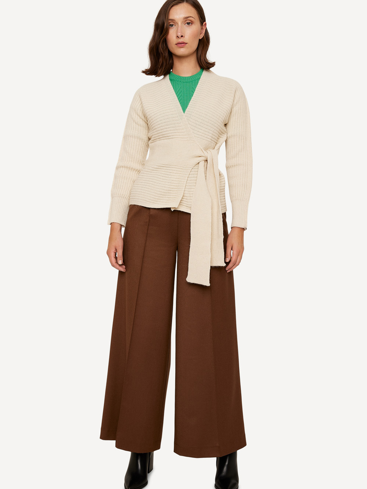 Round ruler wrap cardigan image #3