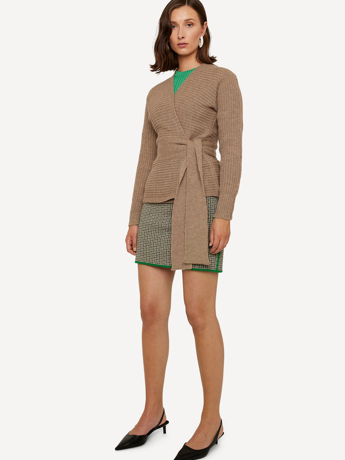 Round ruler wrap cardigan image #2