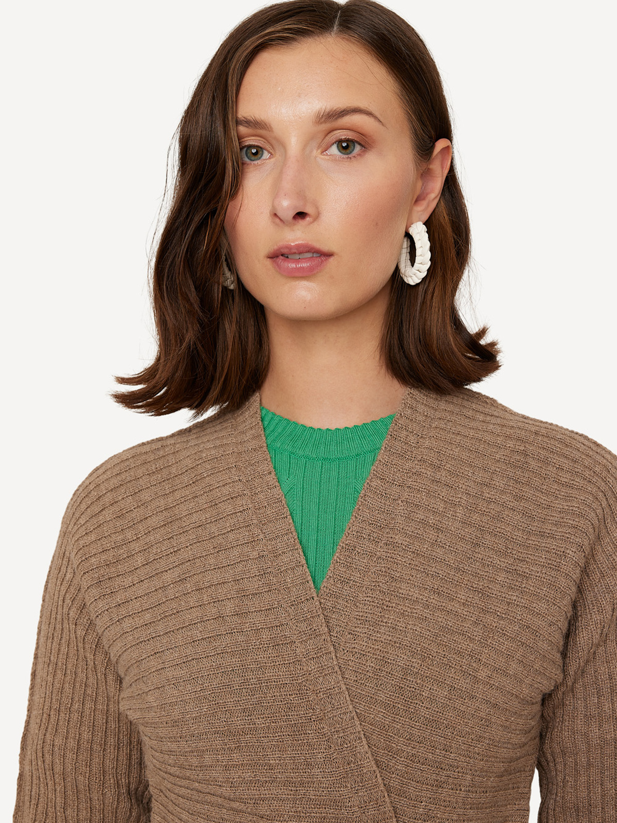 Round ruler wrap cardigan image #4