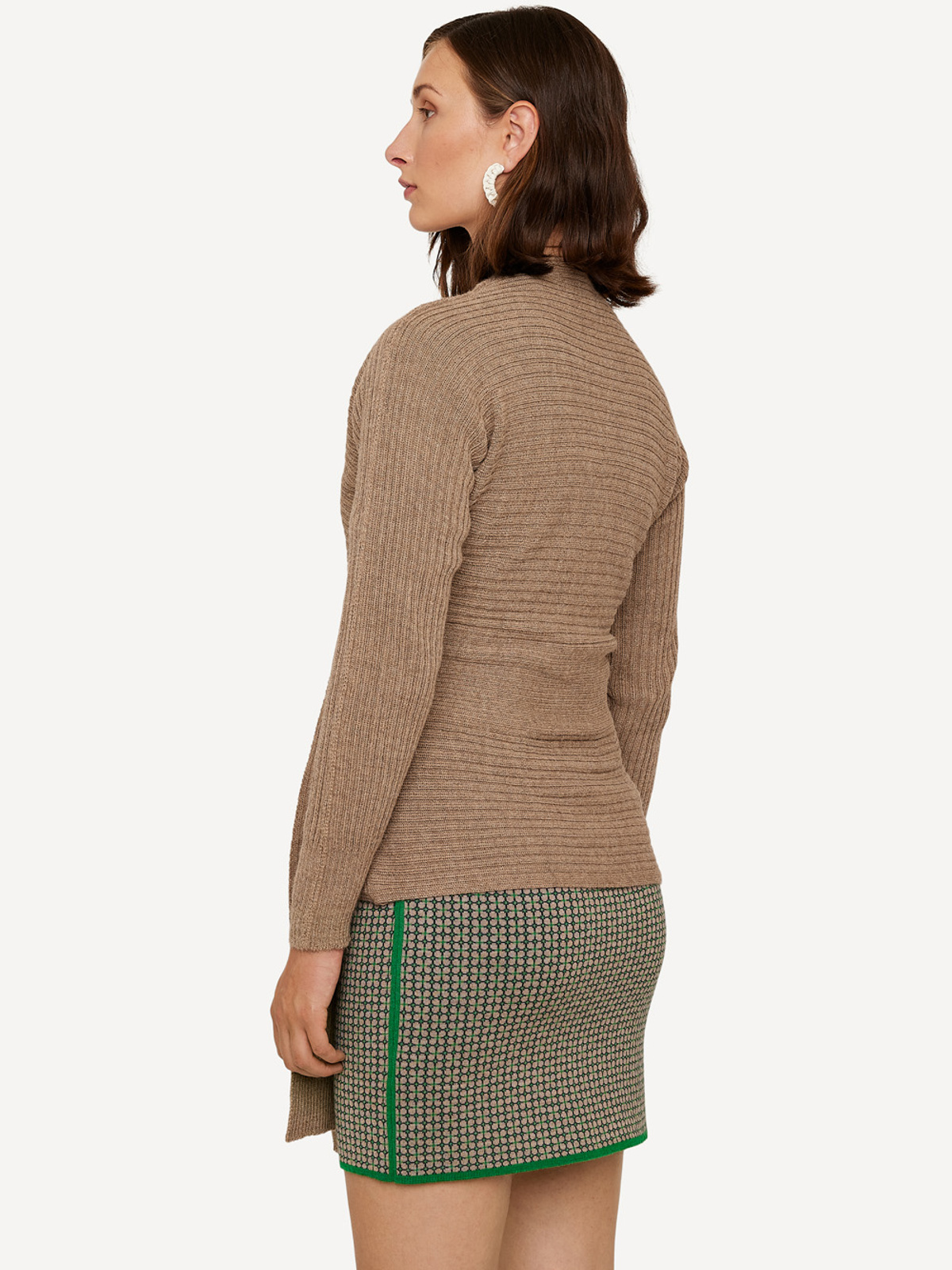 Round ruler wrap cardigan image #3