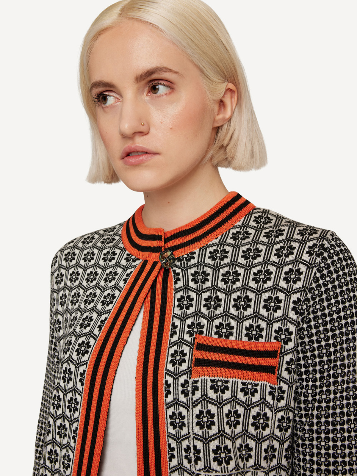 Oleana | Cheeky Jacquard cardigan