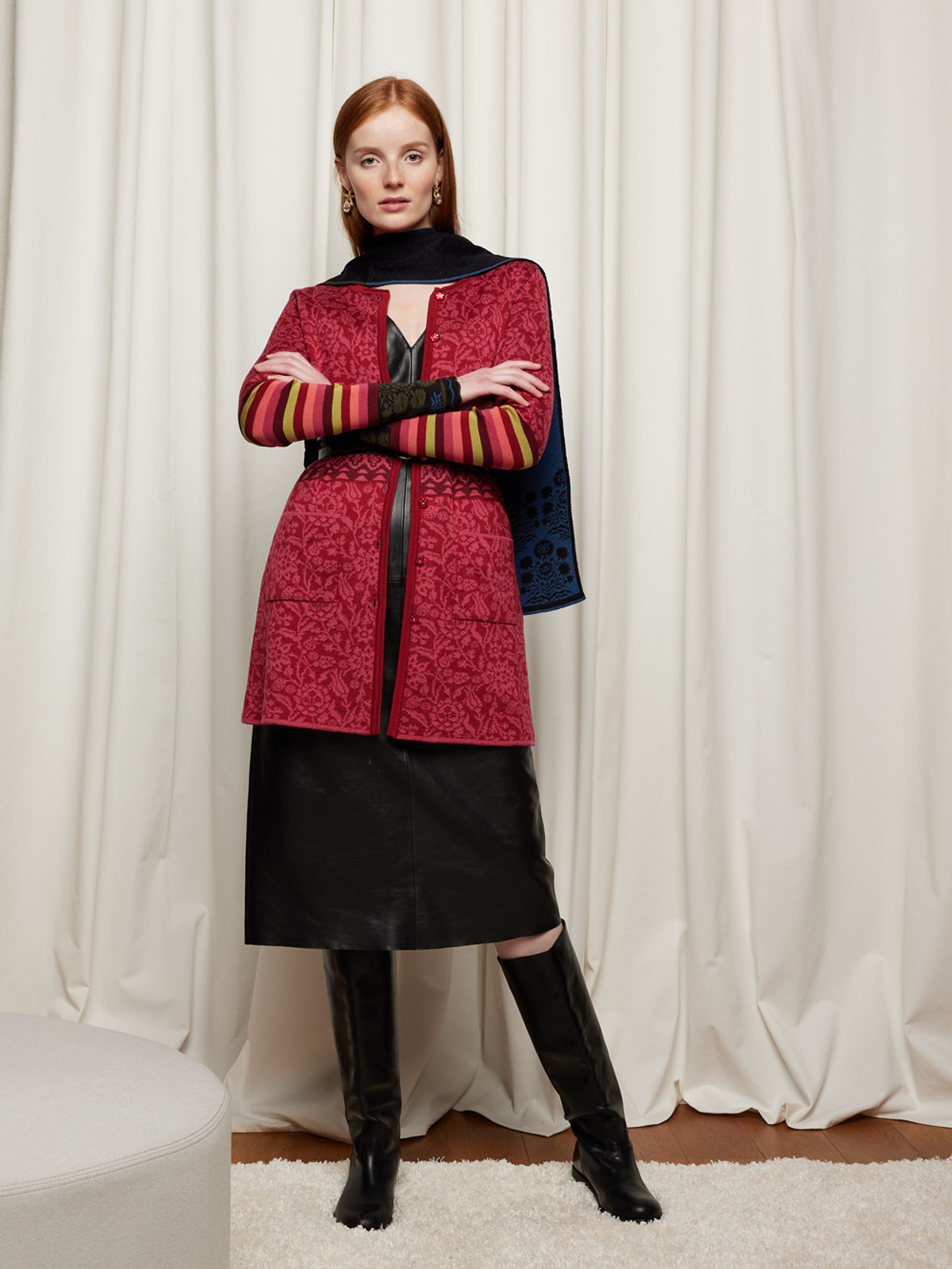 "新品未使用　OREANA　オレアナ　カーディガン　北欧ノルウェー　絹混北欧 Oleana | Silk road cardigan