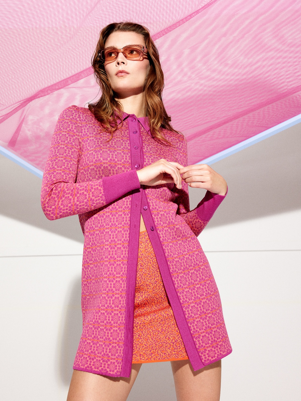 Rosy repeat cardigan image #5