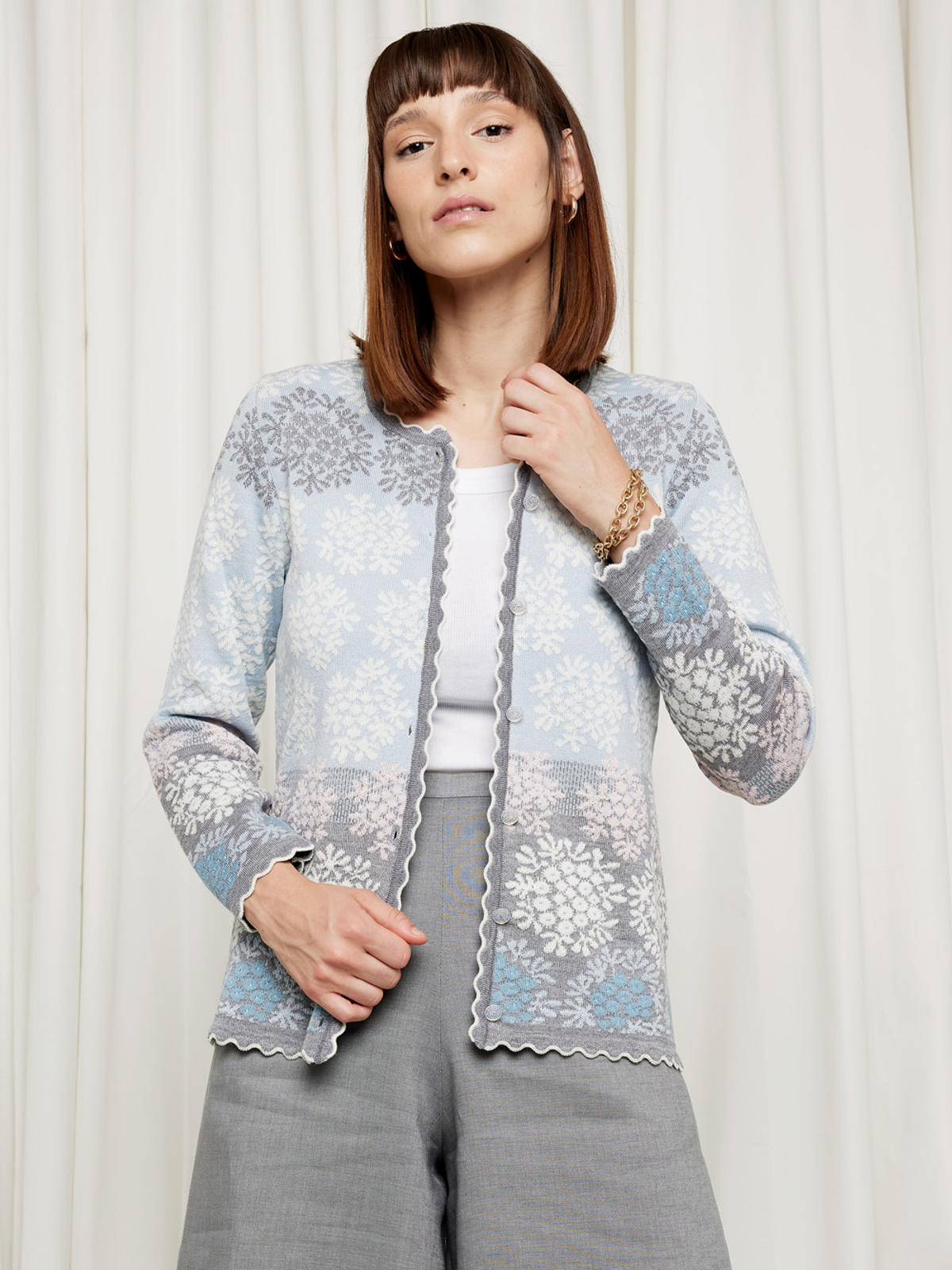 Scallop edge cardigan image #5