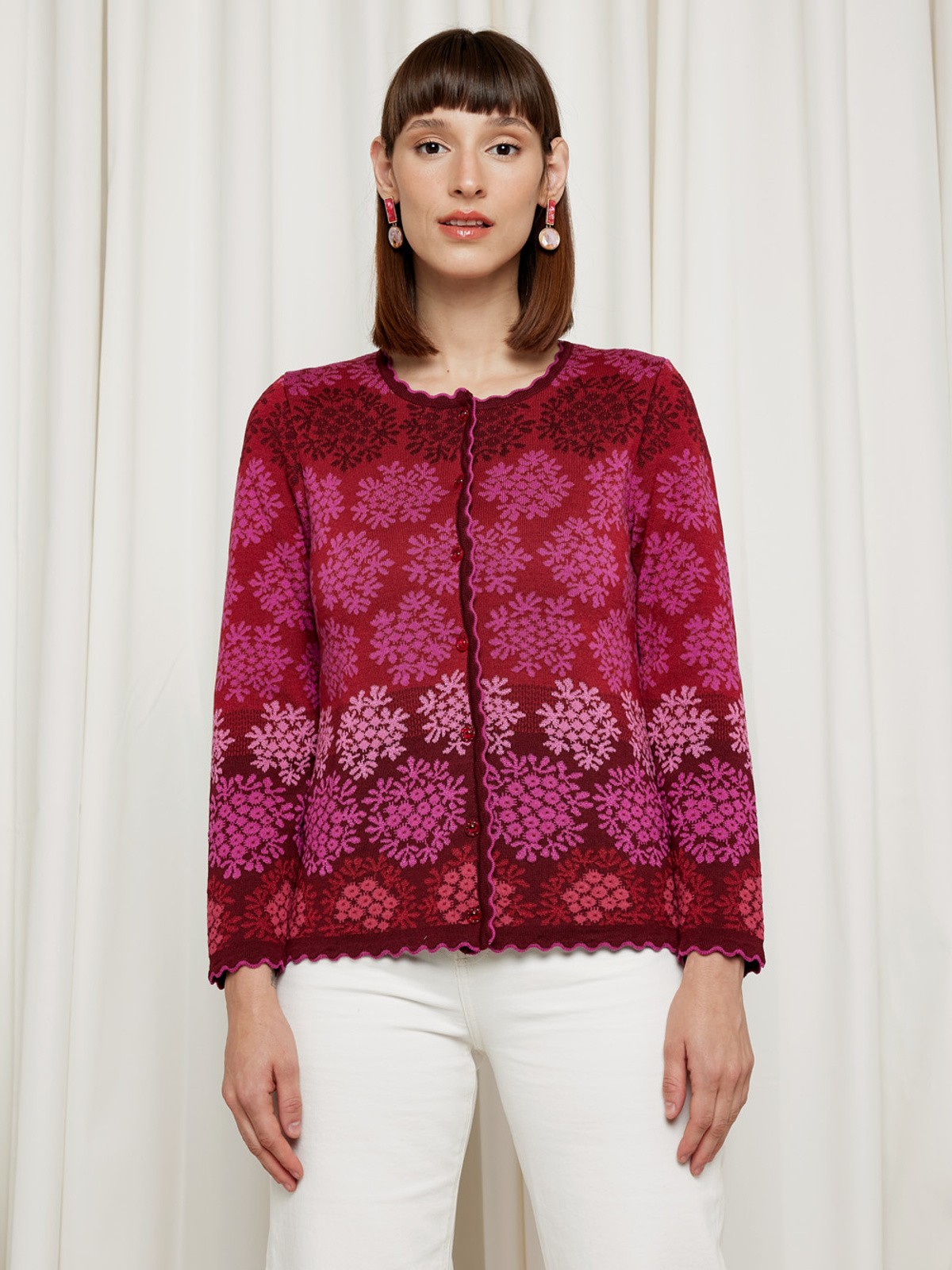 Scallop edge cardigan image #4