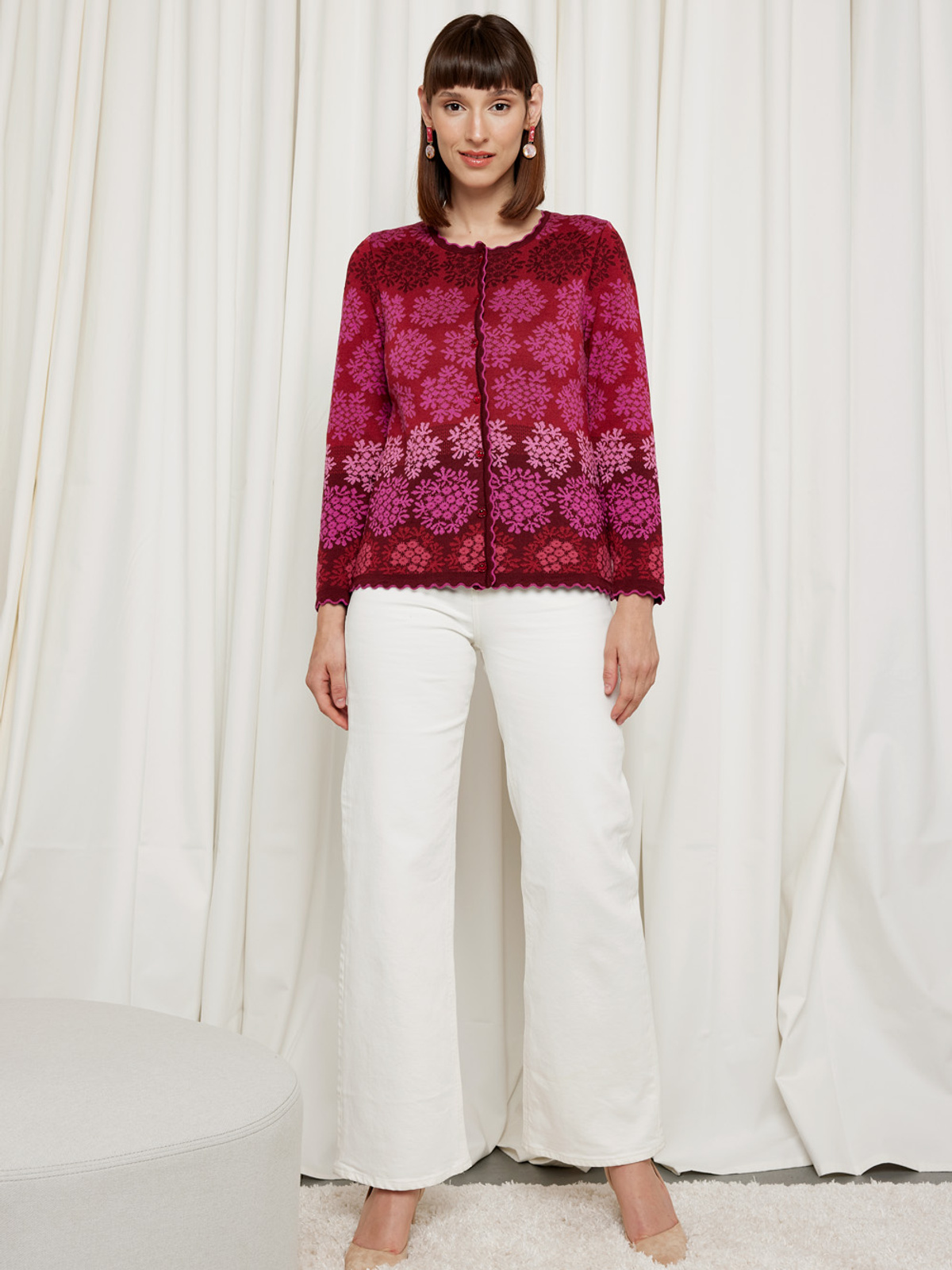 Scallop edge cardigan image #7