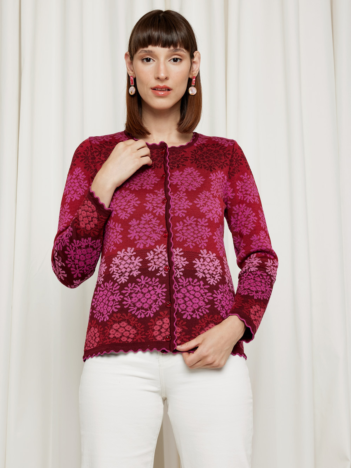 Scallop edge cardigan image #8