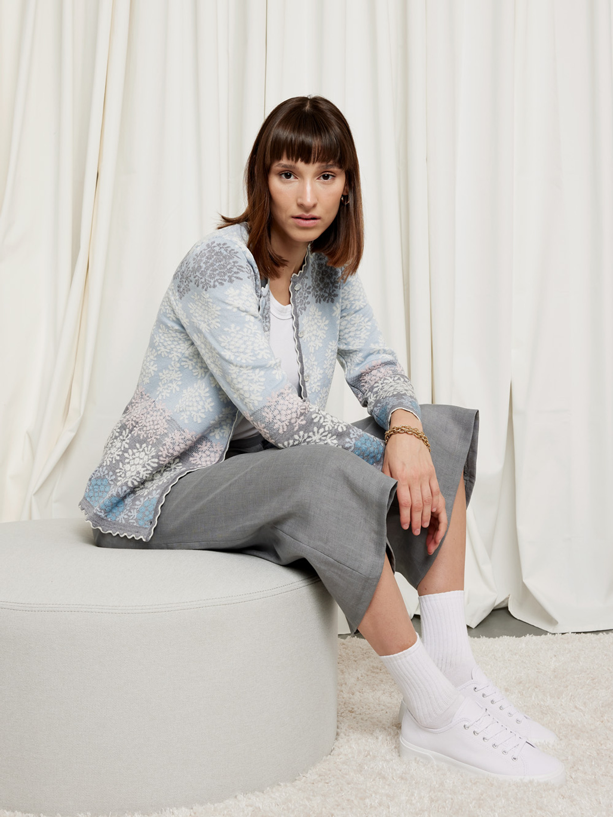 Scallop edge cardigan image #4