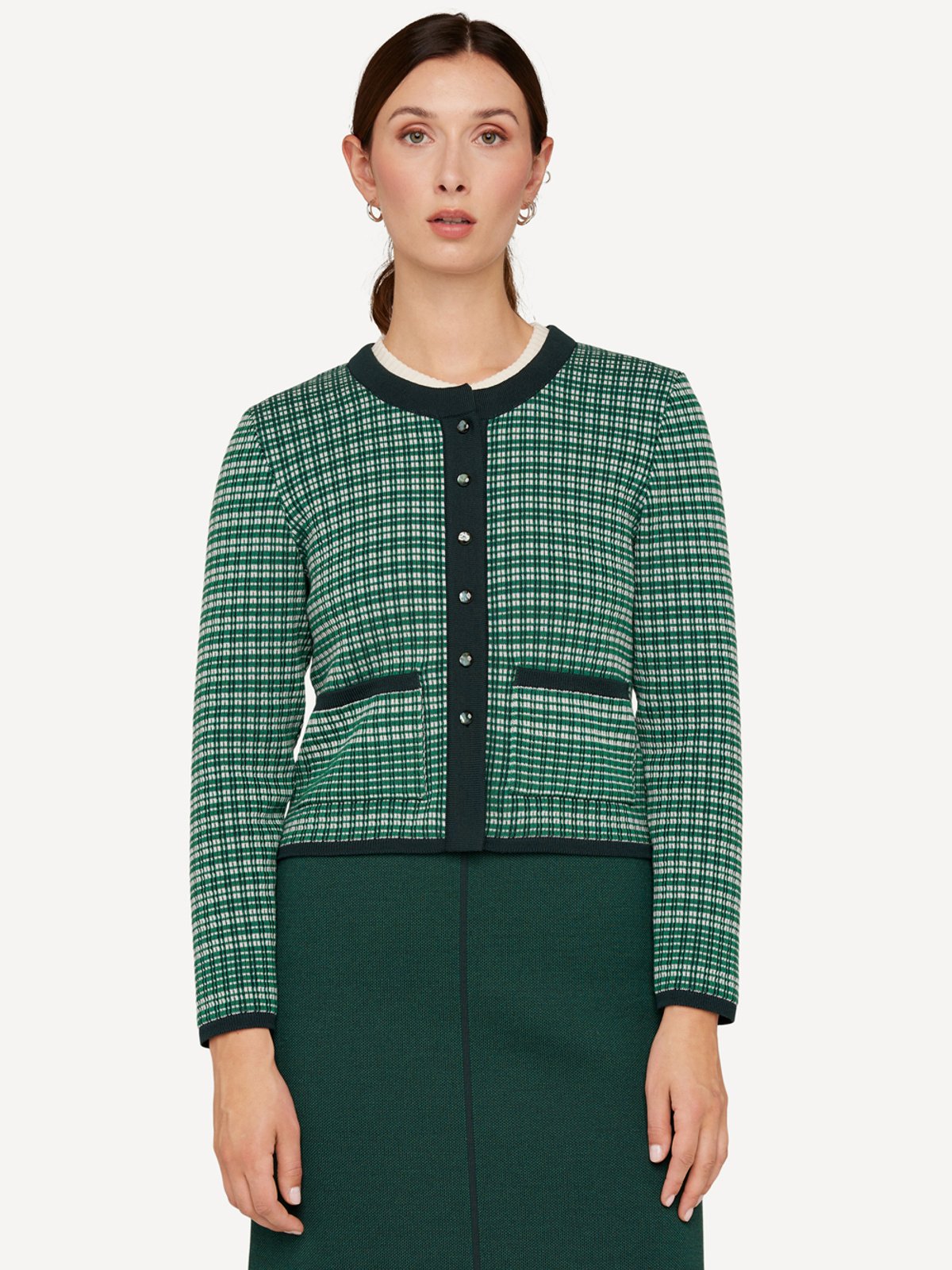 Poised plaid cardigan image #1