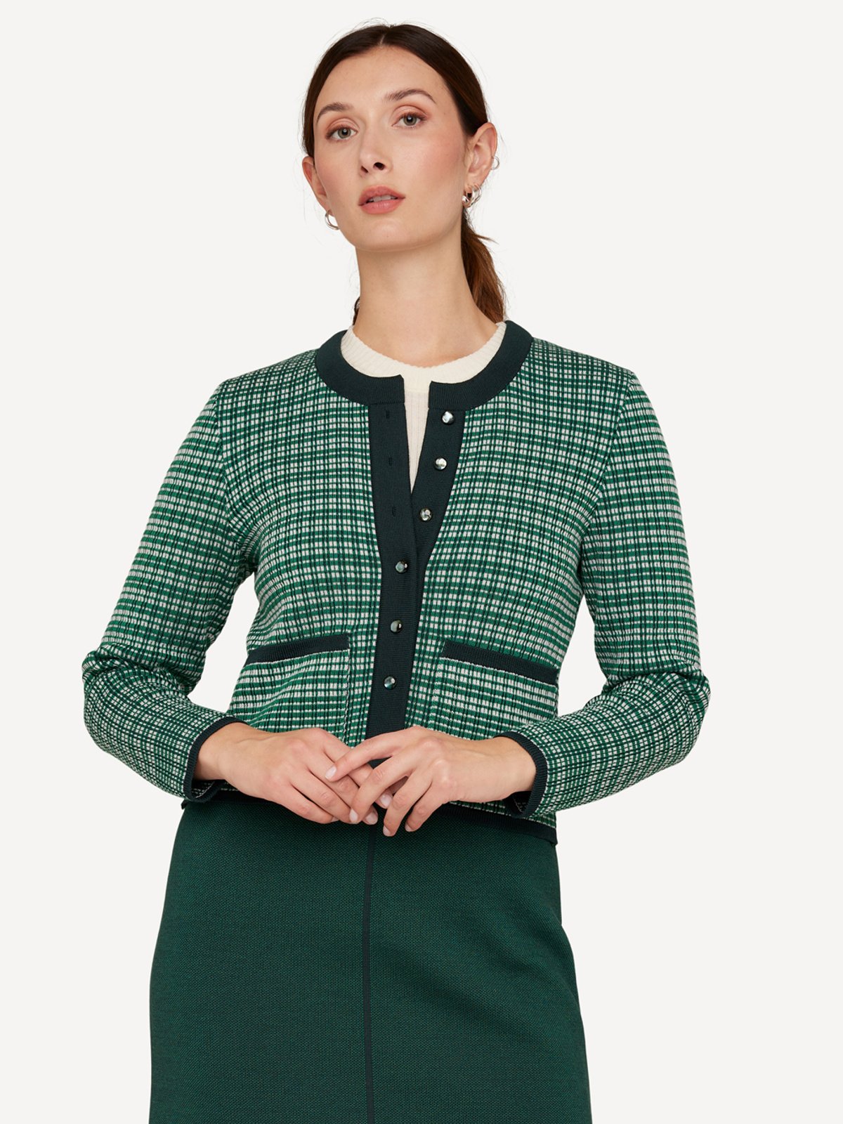 Poised plaid cardigan image #3