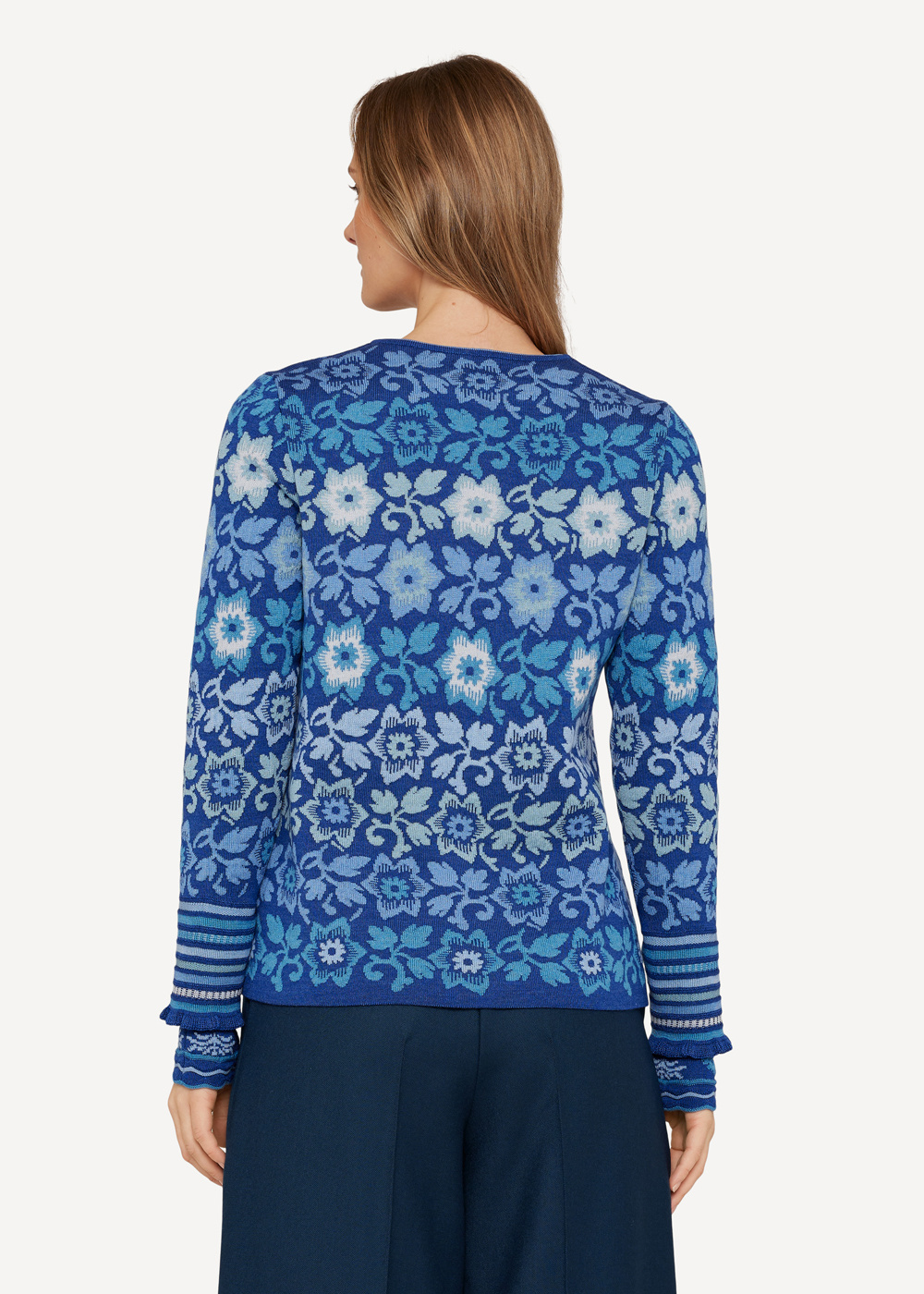 Flower and flounce cardigan, Light blue image #2