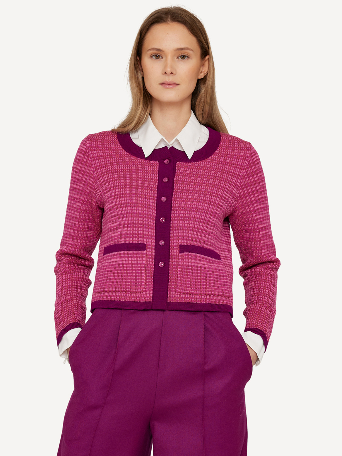 Poised plaid cardigan image #3