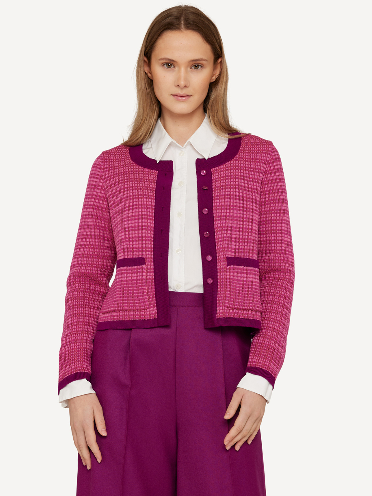 Poised plaid cardigan image #1