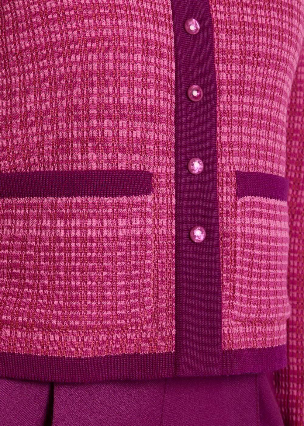 Poised plaid cardigan, Azalea image #5