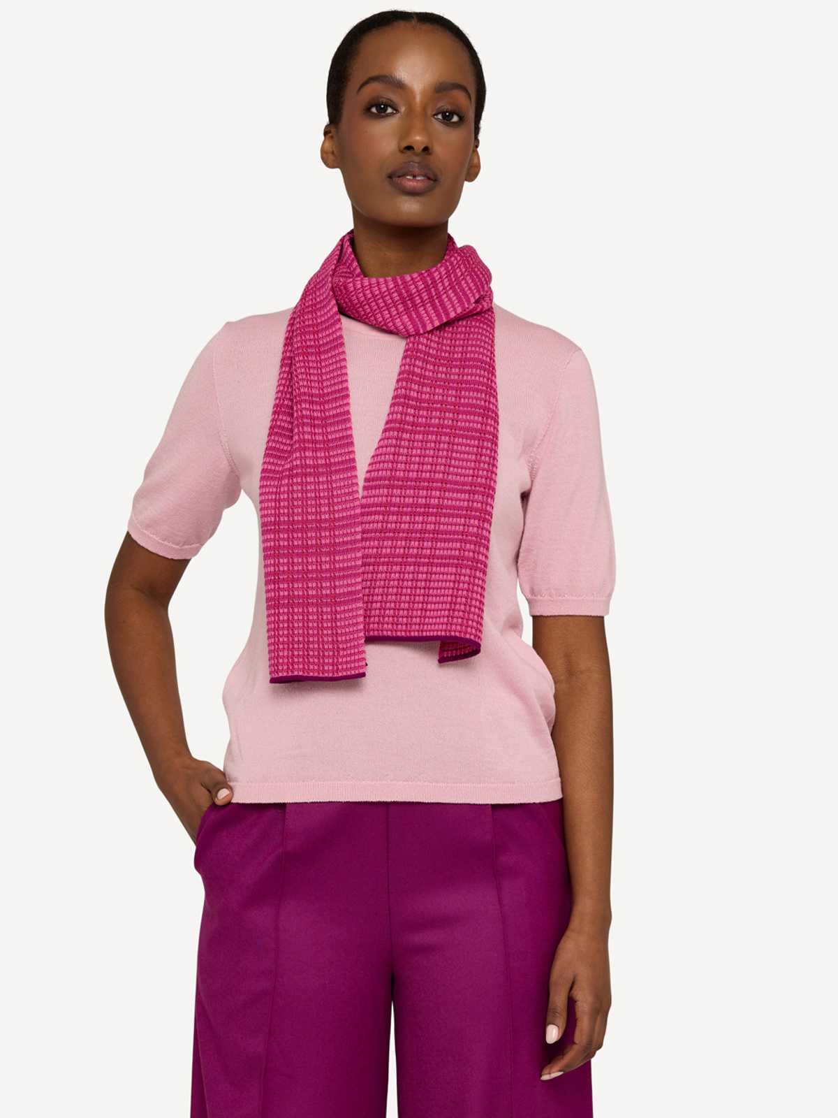 Poised plaid scarf image #1