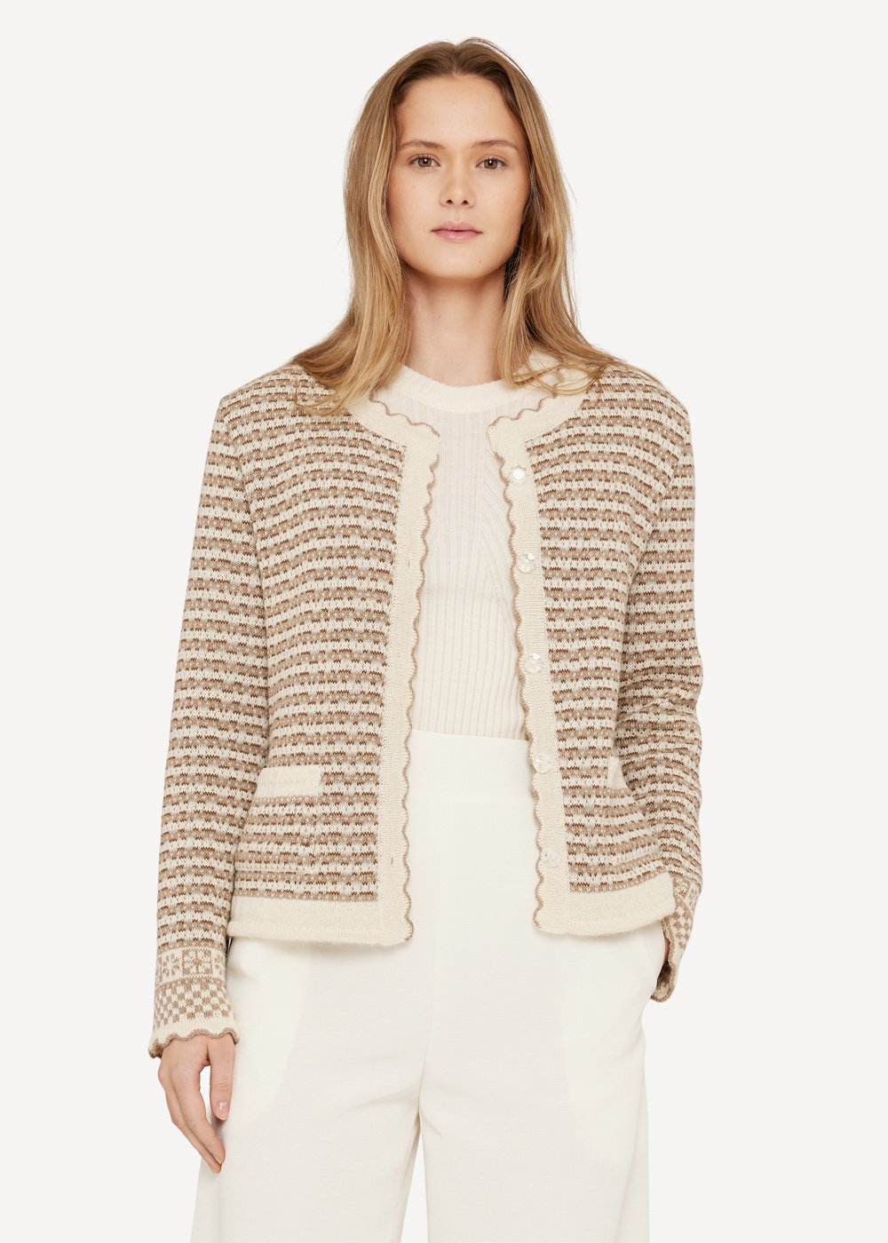 Sigrid cardigan-Beige-1
