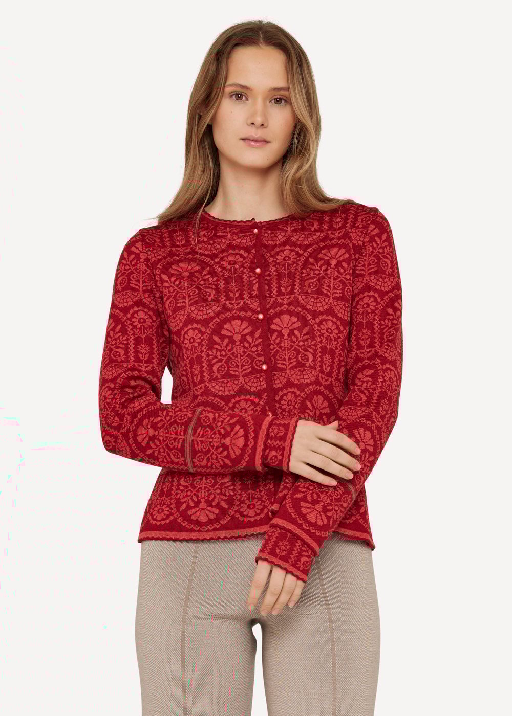Oddrun cardigan, Red image #1
