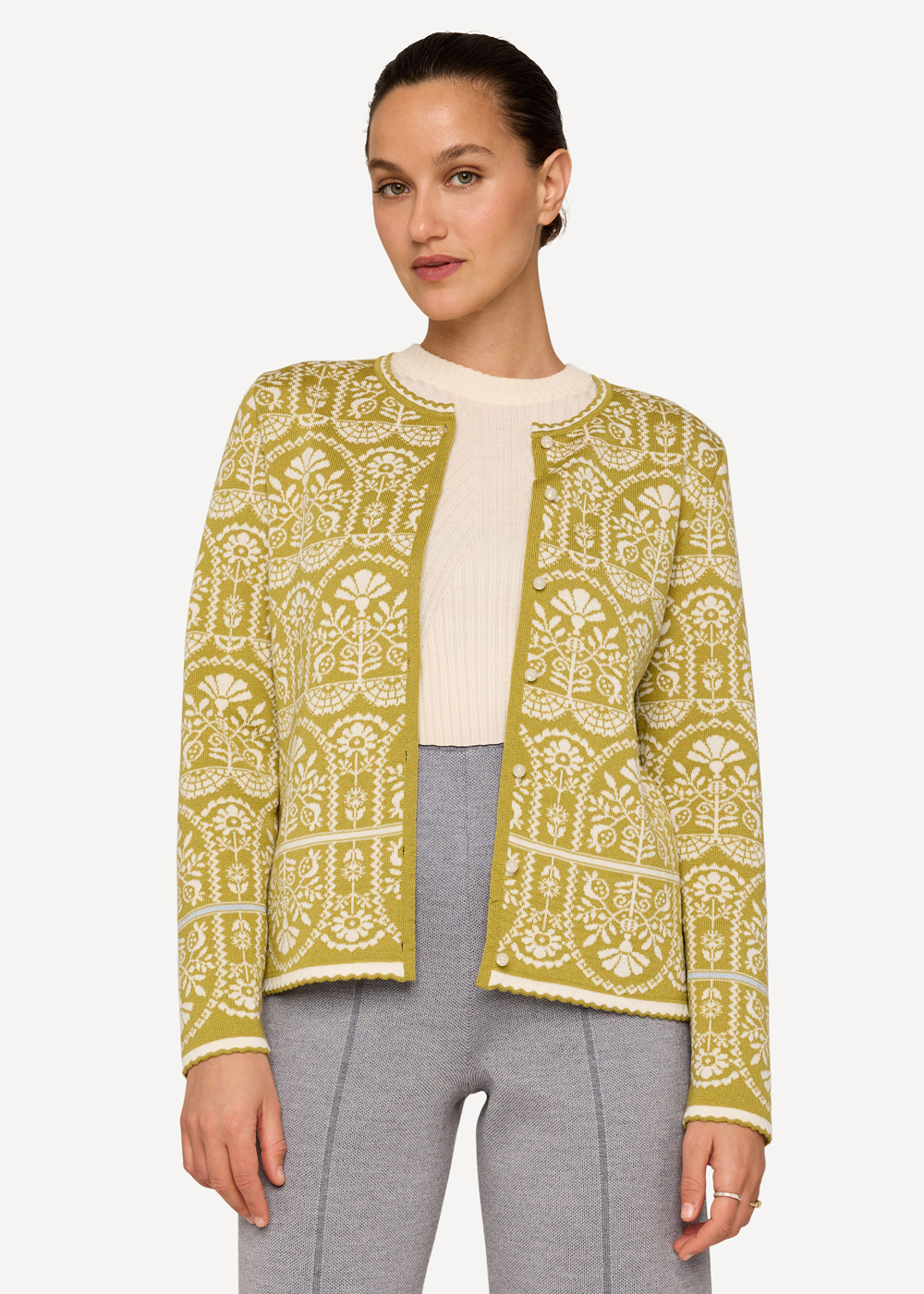 Oddrun cardigan-Green-1