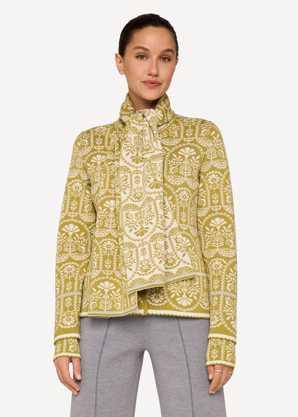 Oddrun scarf-Green-2