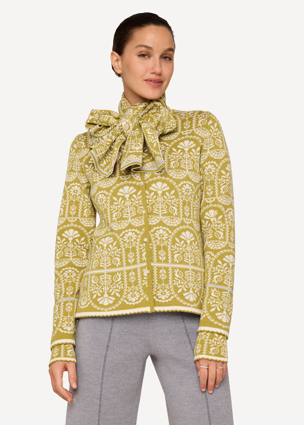 Oddrun scarf-Green-1