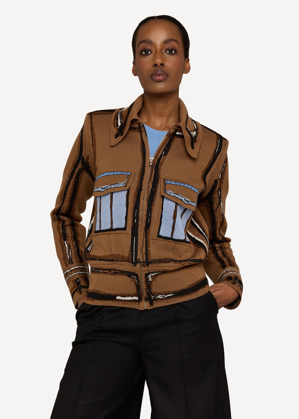 Thilde jakke, Brown image #1