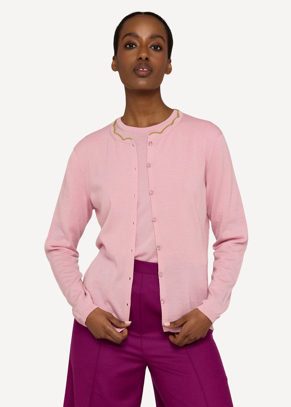 Anne Cleo cardigan, Light Pink image #1