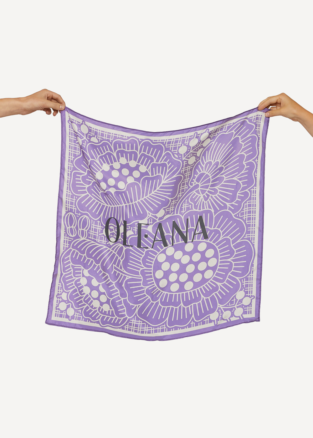 Romantic and square scarf-soft lavender-2