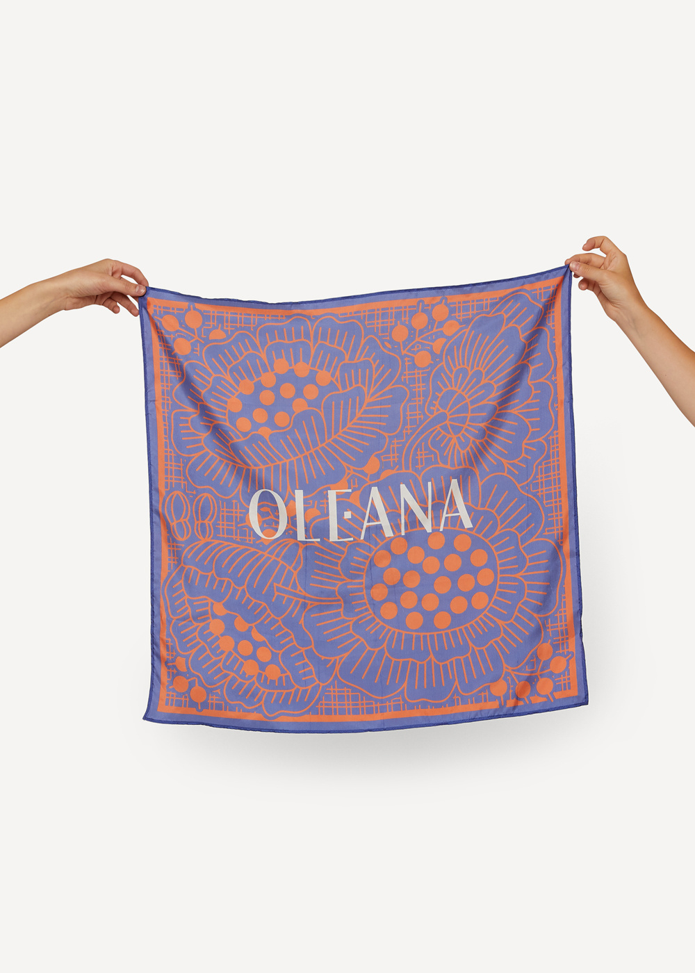 Romantic and square scarf-blue carrot-2