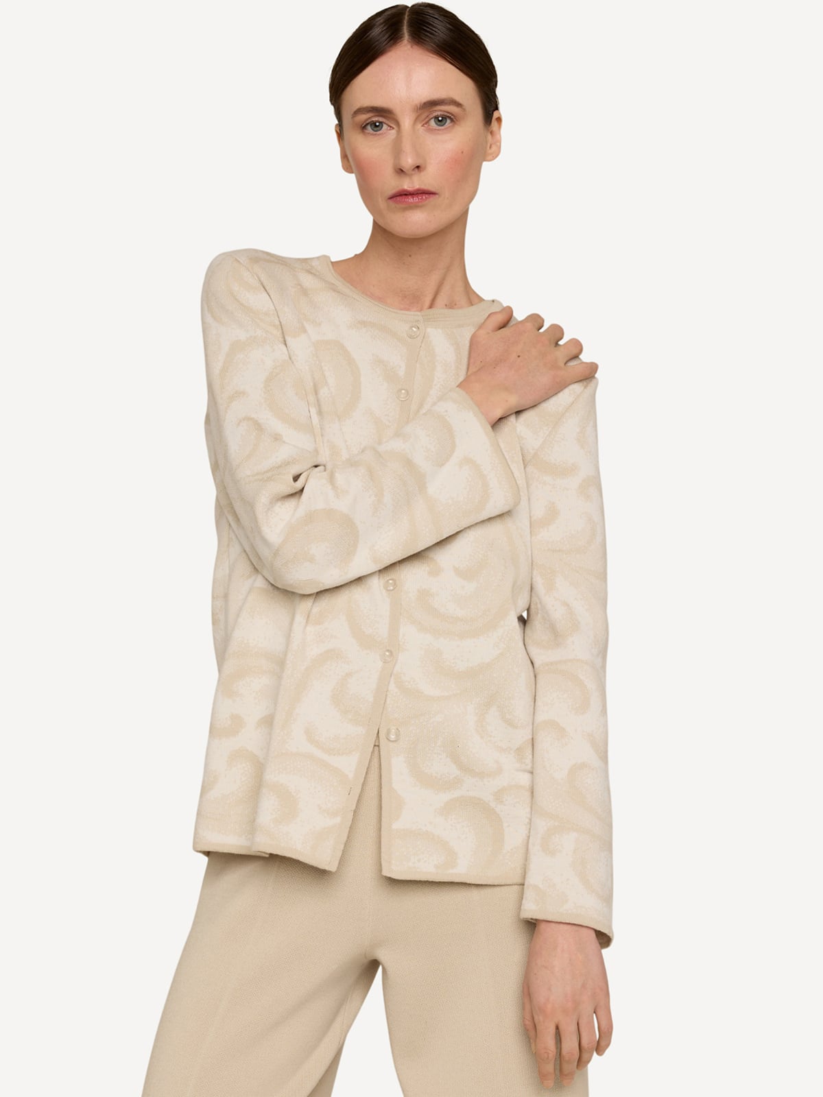 Rosemaling cardigan Pearl image #4