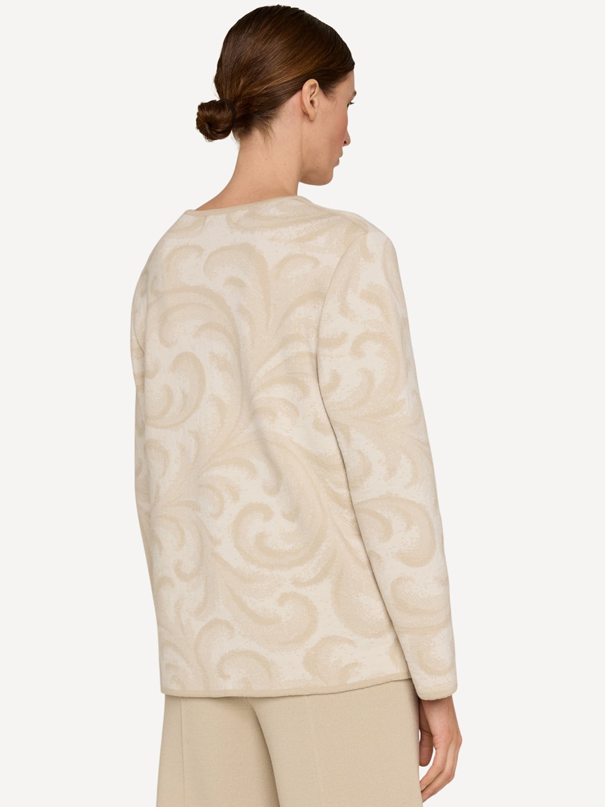 Rosemaling cardigan Pearl image #3