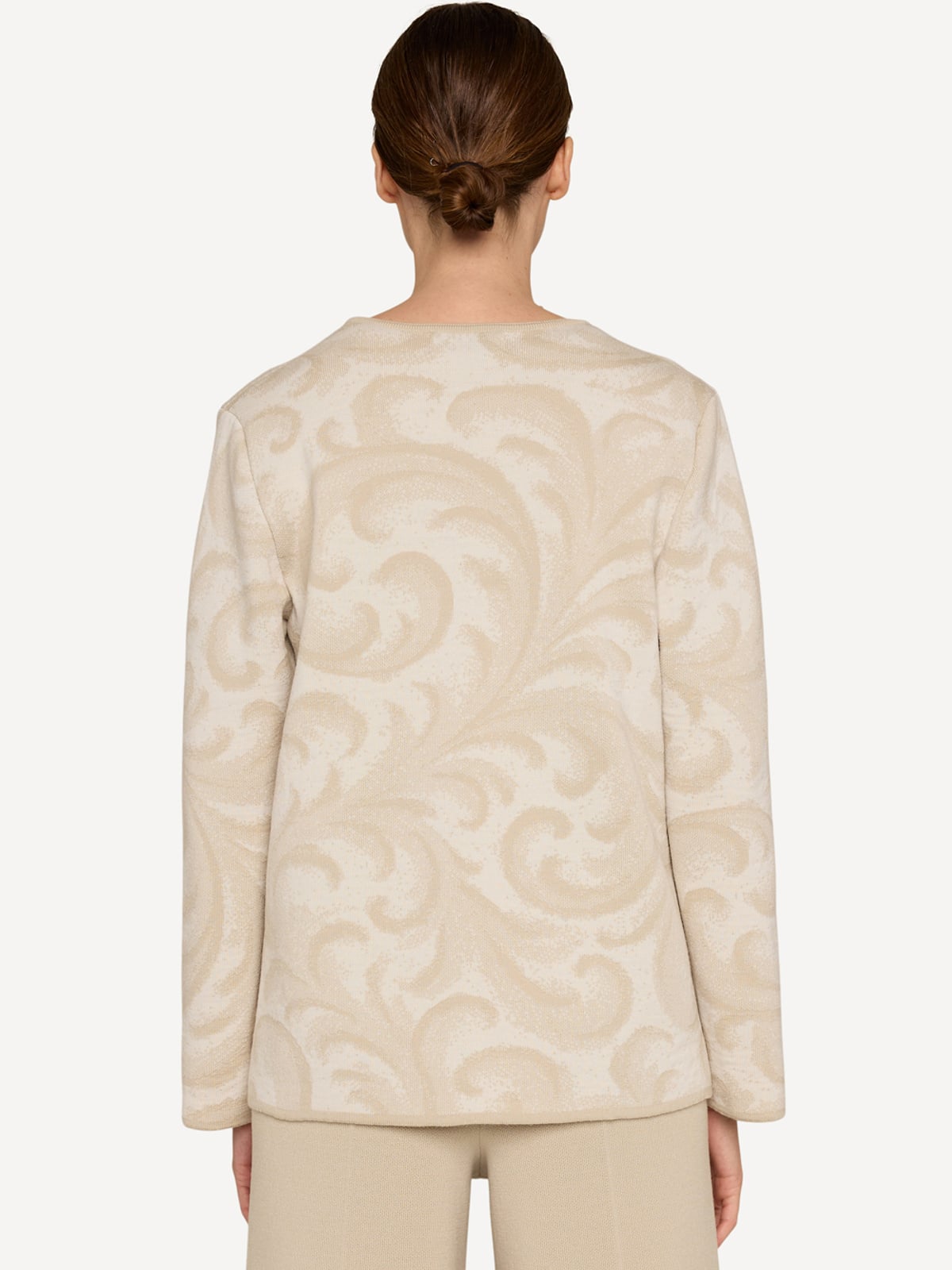 Rosemaling cardigan Pearl image #2
