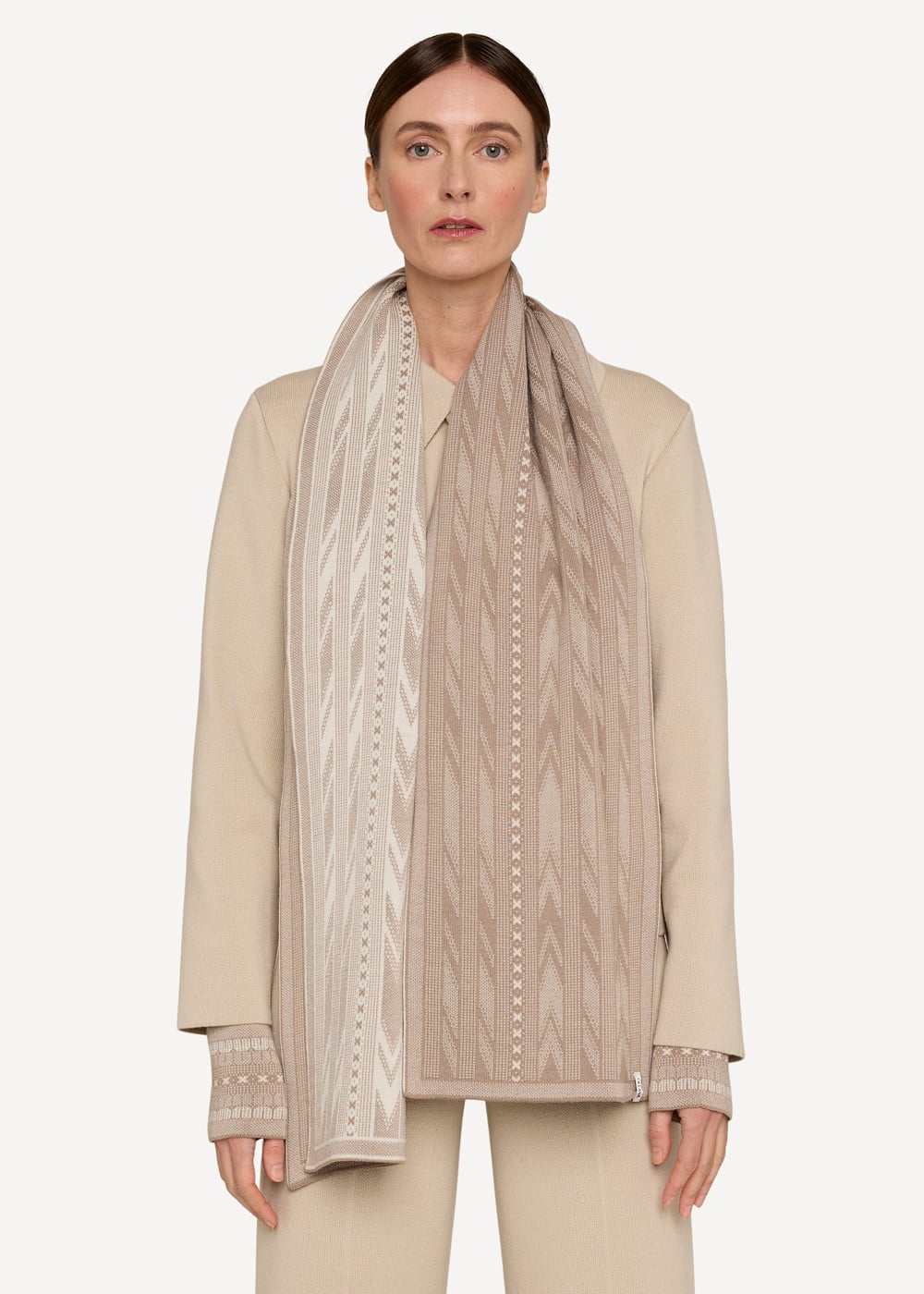 Tapestry scarf Pale umber-Pale umber-1