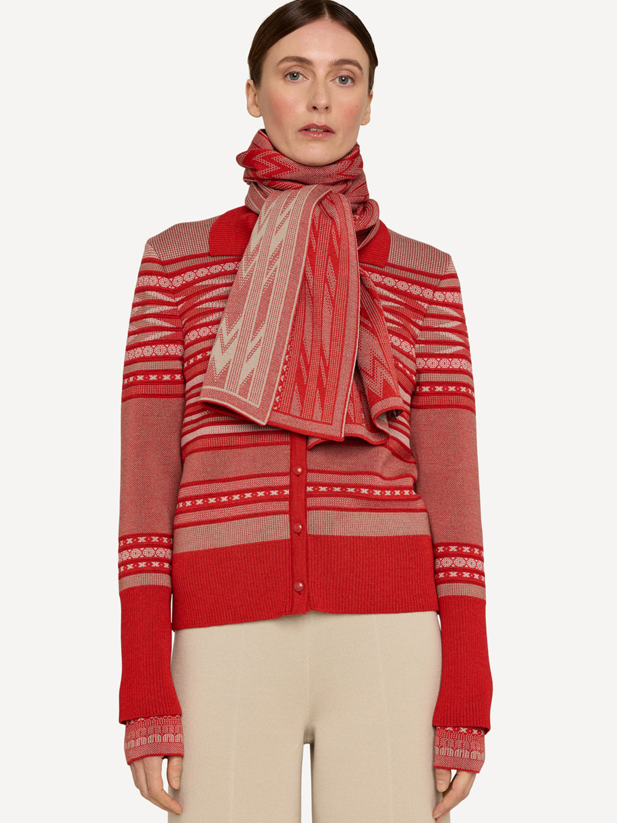 Tapestry scarf Soft vermillion image #4