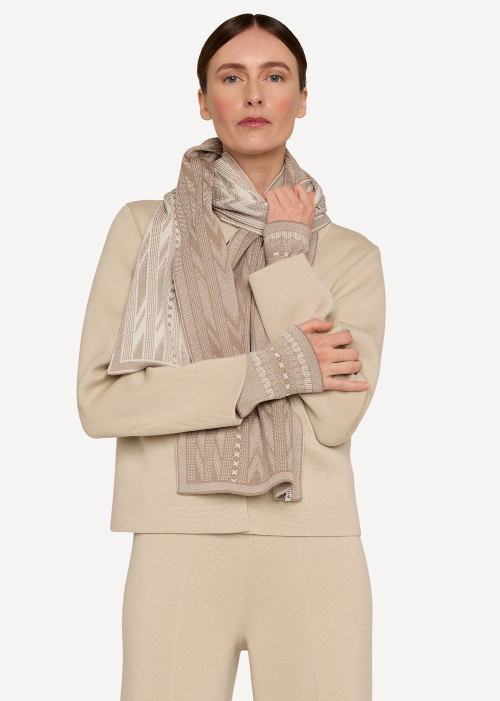 Tapestry scarf Pale umber-Pale umber-2