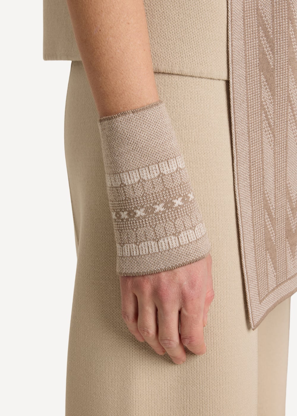 Tapestry wrist warmers Pale umber-Pale umber-1